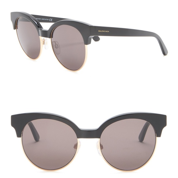 Balenciaga Accessories - BALENCIAGA Round 51mm Sunglasses BA128 05A